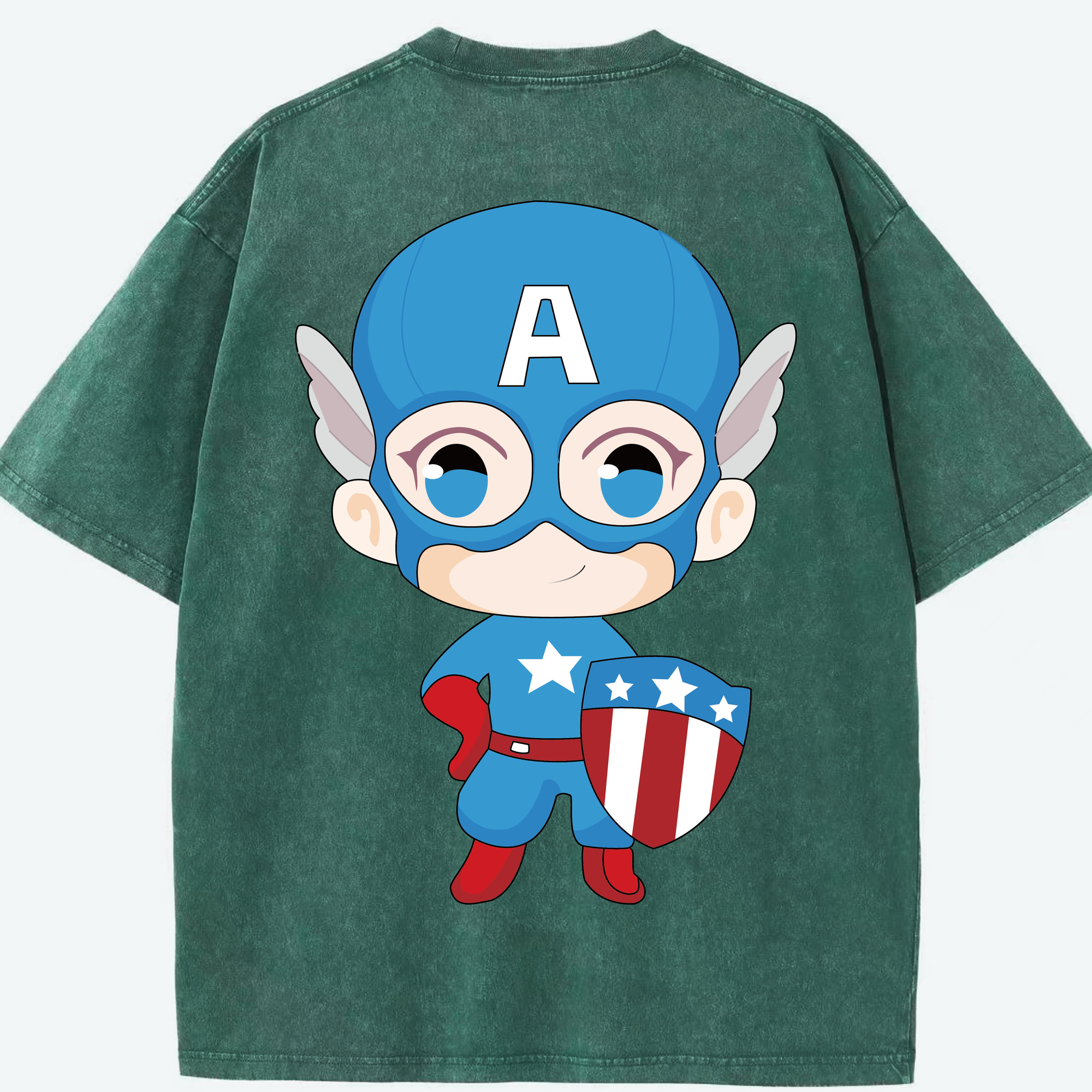 （画像用） アベンジャーズ The Avengers 綿100% ヴィンテージ風 半袖Tシャツ（背面プリント）
